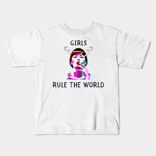 Girls rule the world feminism Kids T-Shirt